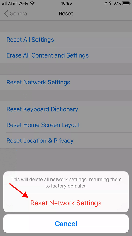 Reset Network for the Issue “Messages Didn’t Transfer to New iPhone”
